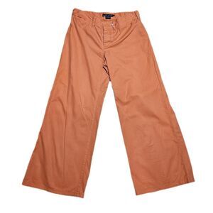 vintage boho granola wide leg orange pants